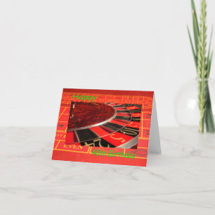 Happy 40th Birthday Roulette Wheel Card