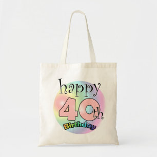 Happy 40th Birthday (roze) Tote Bag