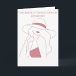 Happy 40th Birthday to my Fabulous Sister Card<br><div class="desc">A beautiful illustration of woman in a sunhat, Coral color sillohette. Wish your sister a Happy 40th Birthday and remind her how Fabulous she is The Text on the inside is completely Customizable for you to write your own personal message. Not exactly what you are looking for? Why not check...</div>