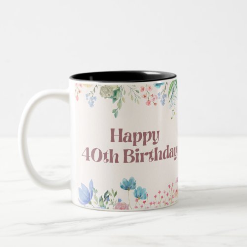 Happy 40th Birthday Two_Tone Coffee Mug