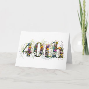 Happy 40th Birthday Wildflowers Happy Birthday Card