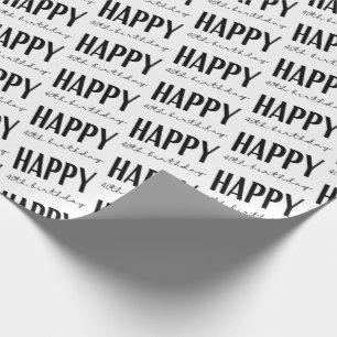 Happy 40th Birthday Wrapping Paper