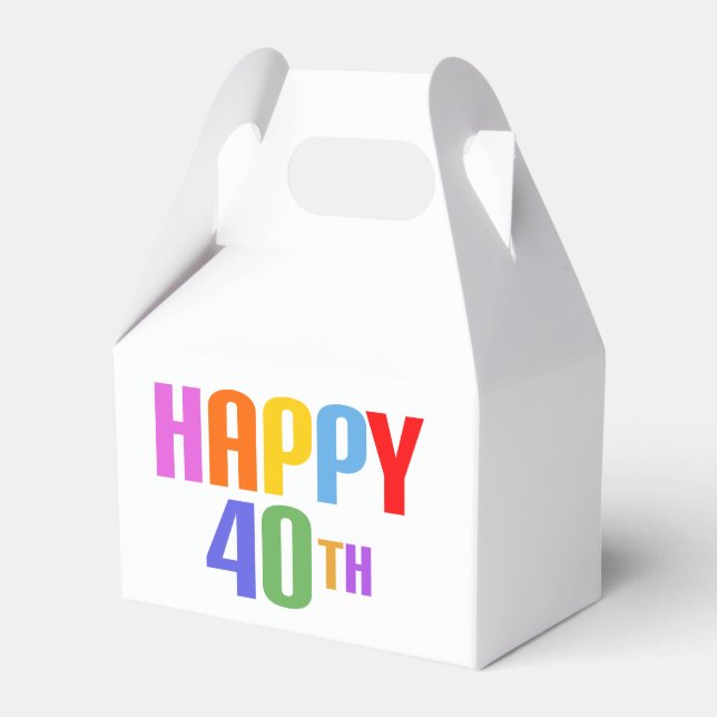 Happy 40th favor boxes (Front Side)