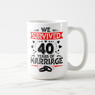 Happy 40th Wedding Anniversary couples anniversary Coffee Mug