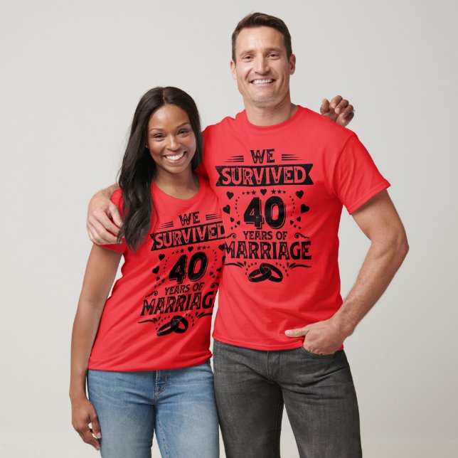 Happy 40th Wedding Anniversary couples anniversary T-Shirt (Unisex)