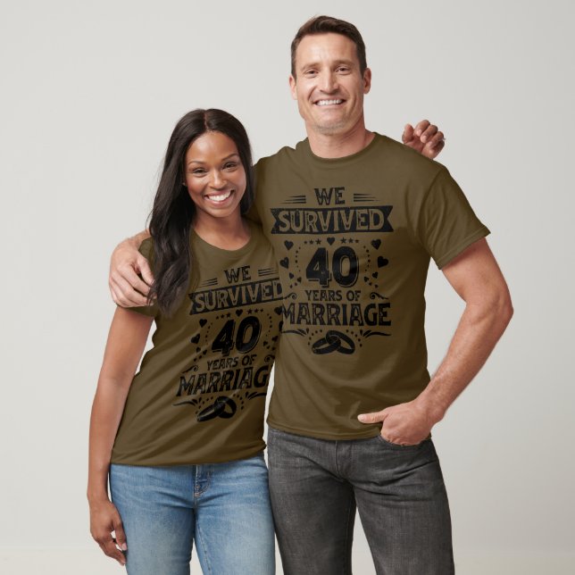 Happy 40th Wedding Anniversary couples anniversary T-Shirt (Unisex)