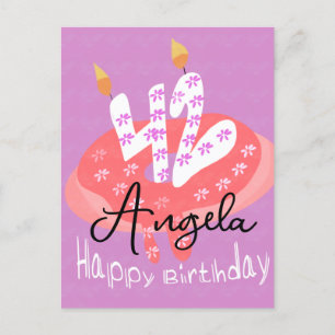 Happy 42nd Birthday Donut Cake Postcard