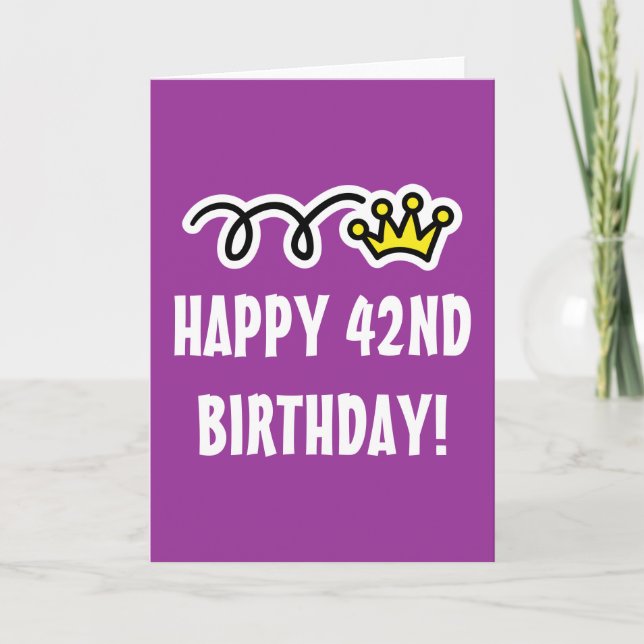Happy 42nd Birthday - Greeting card (Front)