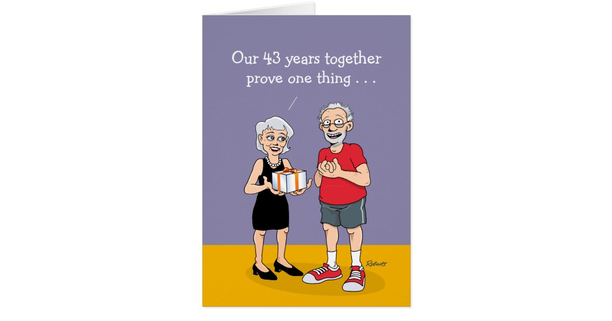 Hy 43rd Wedding Anniversary Card Zazzle