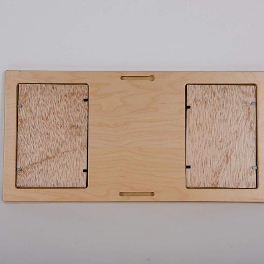 Happy 45th Anniversary Maple Double Photo Frame (Back)