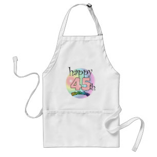 Happy 45th Birthday (roze) Adult Apron