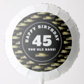Happy Birthday You Old Bass Fisherman Balloon