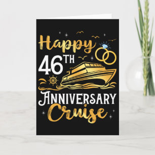 Happy 46th Anniversary Cruise Golden Wedding Trip Card