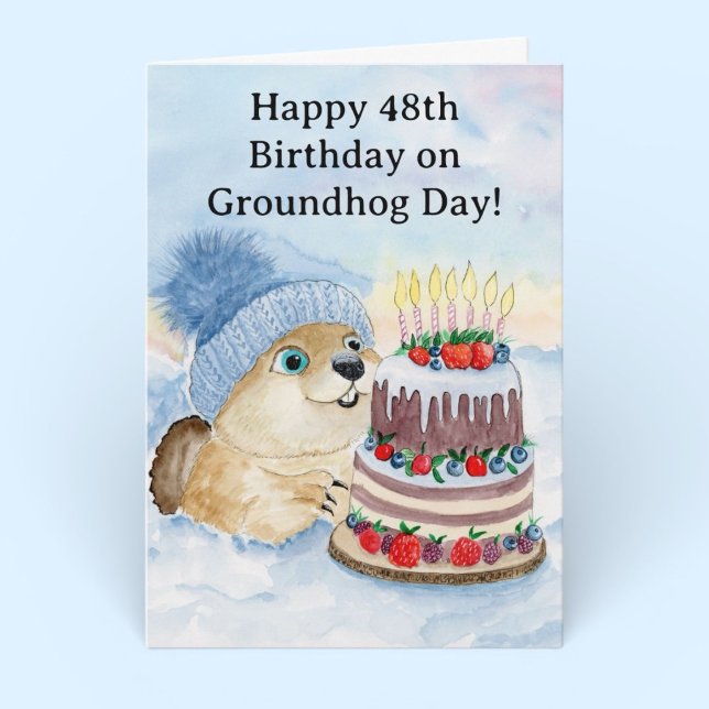  Happy 48th Groundhog Day Birthday  Card (Creator Uploaded)