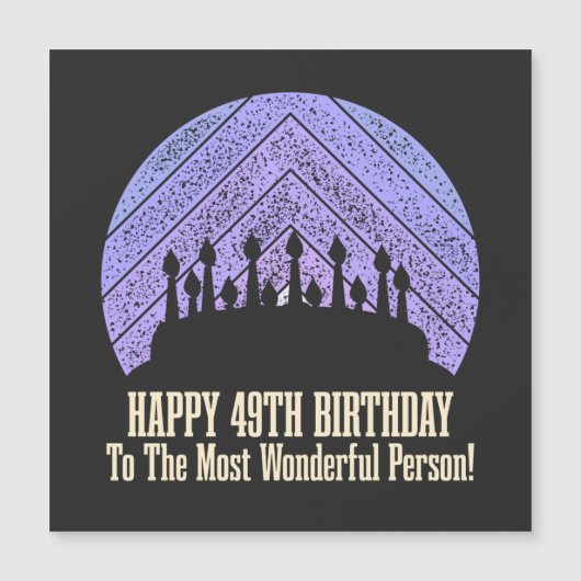 Happy 49th Birthday wishing saying quote (Front)