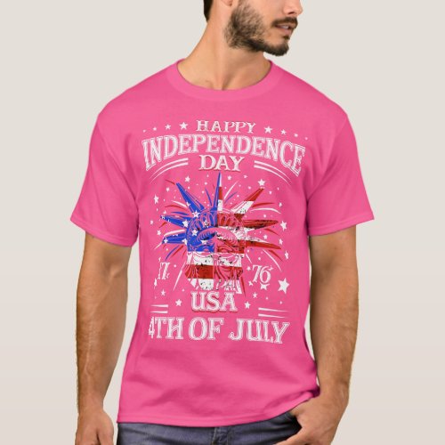 Happy 4 July Day Independence Memorial Day  T_Shirt