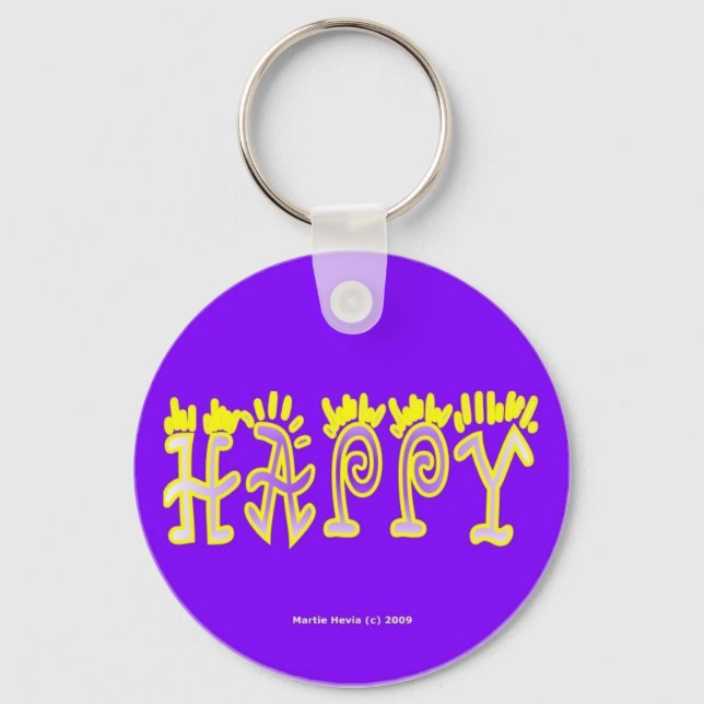 Happy (4b) Keychain (Front)
