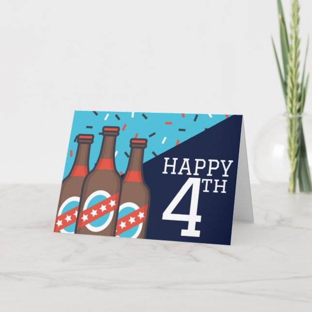 Happy 4th Beer Card (Front)