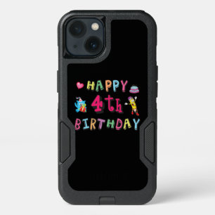 Happy 4th Birthday. 4 year b-day. iPhone 13 Case
