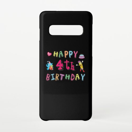 Happy 4th Birthday 4 year b_day Samsung Galaxy S10 Case