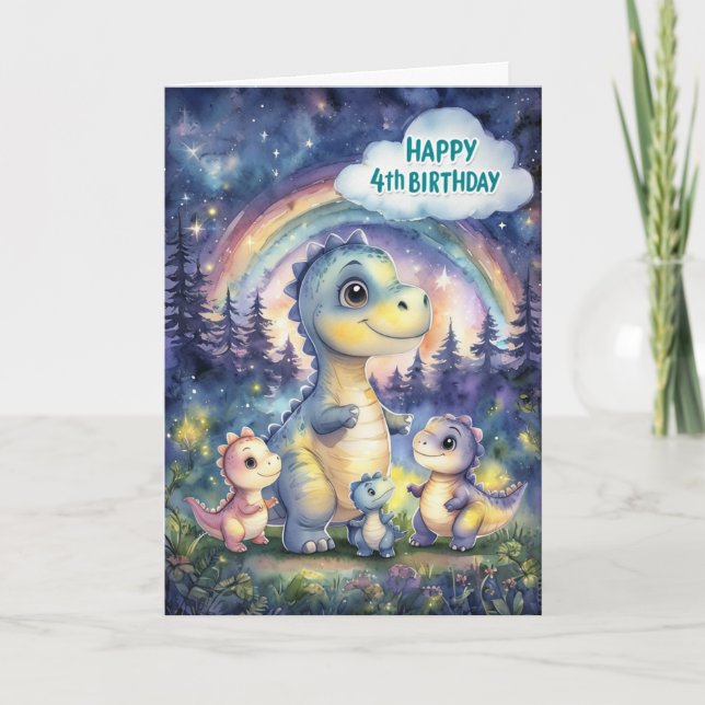 Happy 4th Birthday Card (Front)