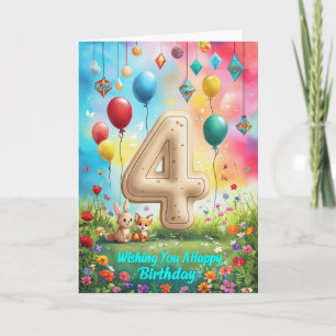 Happy 4th Birthday Card