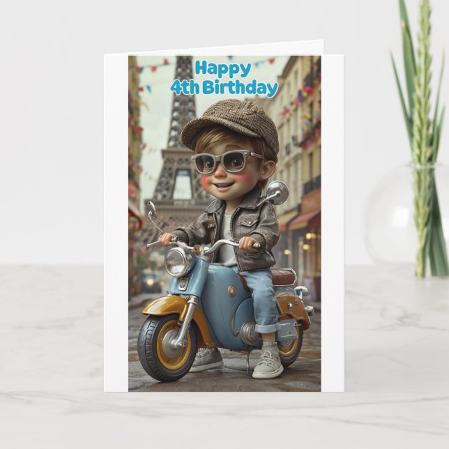 Happy 4th Birthday Card (Front)