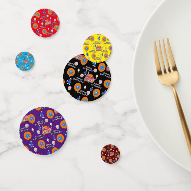 Happy 4th Birthday Confetti, #4 Birthday Confetti (Group)