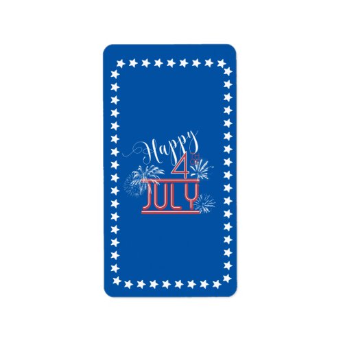 Happy 4th Fireworks Hersheys Wrapper ID185 Label