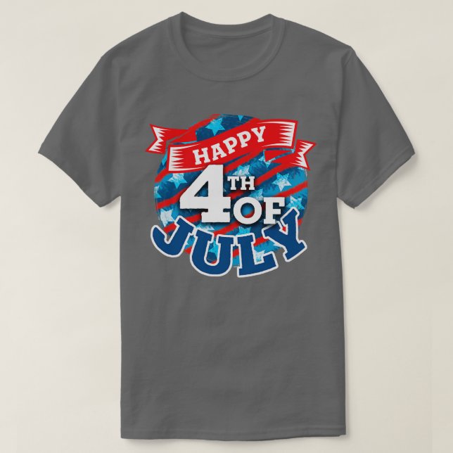 Happy 4th July (4) T-Shirt (Design Front)