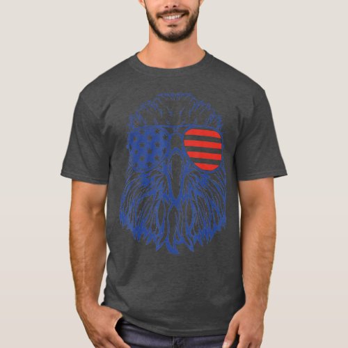 Happy 4th july American eagle flag Independence Da T_Shirt