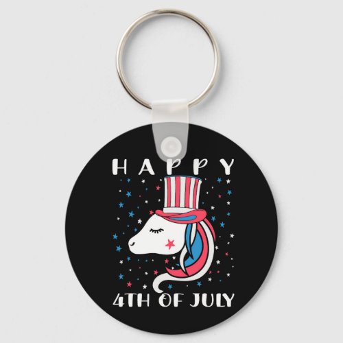 Happy 4th july american independence day keychain