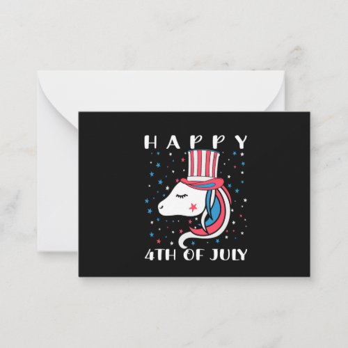 Happy 4th july american independence day note card