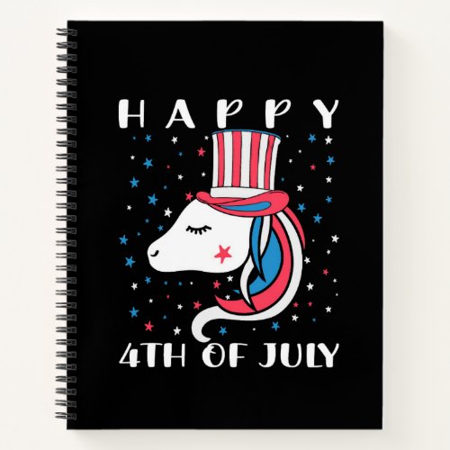 Happy 4th july american independence day notebook