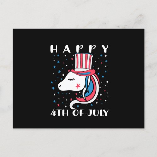 Happy 4th july american independence day postcard