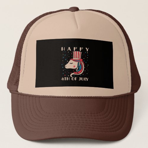 Happy 4th july american independence day trucker hat