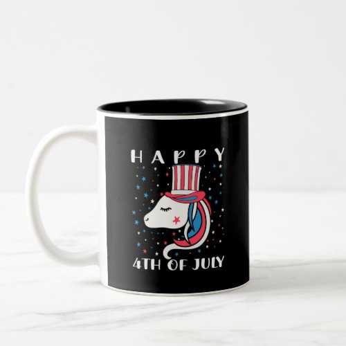 Happy 4th july american independence day Two_Tone coffee mug
