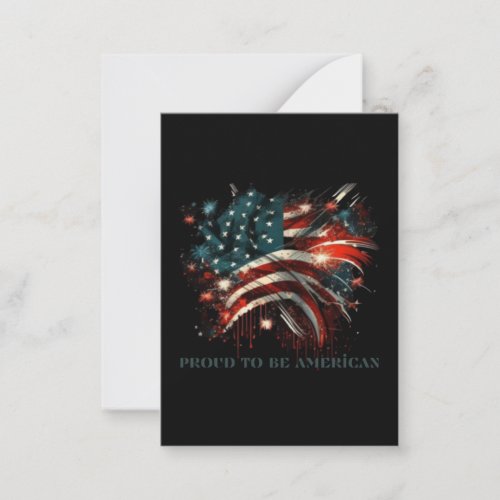 Happy 4th July fireworks proud to be american Note Card