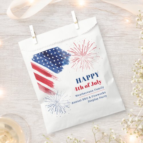 Happy 4th July Holiday USA Family Reunion Party Favor Bag