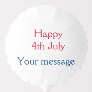 Happy 4th July independence day add name text Balloon