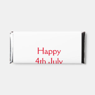 Happy 4th July independence day add name text Hershey Bar Favors