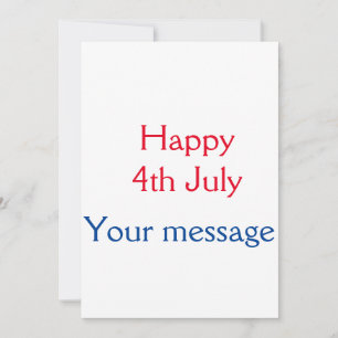 Happy 4th July independence day add name text Holiday Card