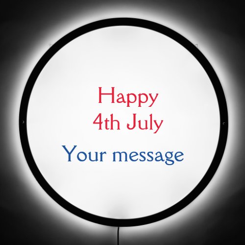 Happy 4th July independence day add name text LED Sign