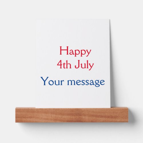 Happy 4th July independence day add name text Picture Ledge