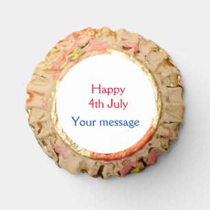 Happy 4th July independence day add name text Reese's Peanut Butter Cups