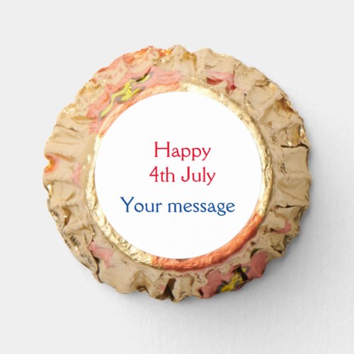 Happy 4th July independence day add name text Reeses Peanut Butter Cups