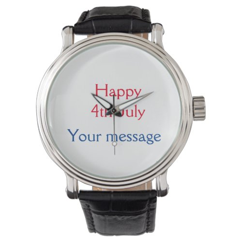 Happy 4th July independence day add name text Watch