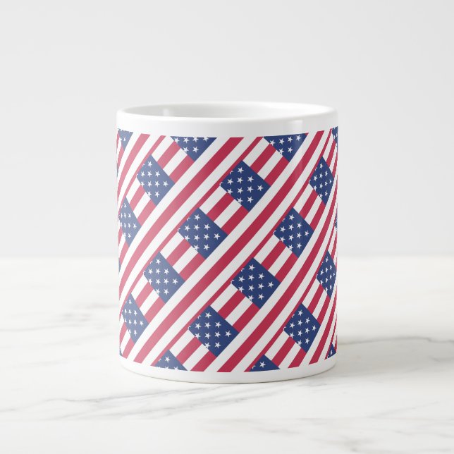 Happy 4th July Independence Day  Giant Coffee Mug (Front)