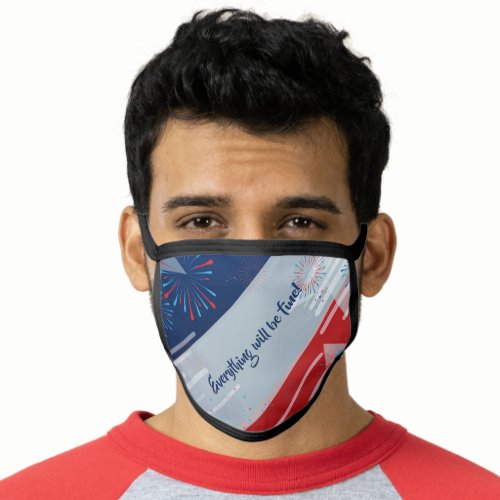 Happy 4th July Independence day USA Flag Patriotic Face Mask