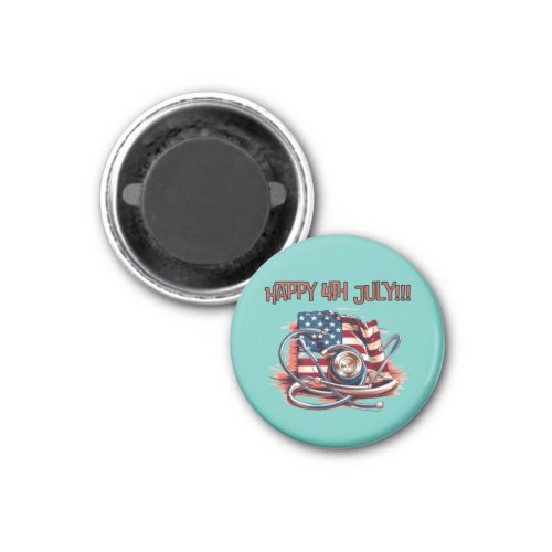 Happy 4th July medical stethoscope Magnet
